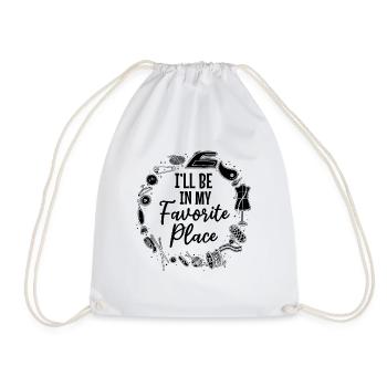 I'll be in my favorite place - Sewing Ideas Sewing - Turnbeutel - Weiß - Vorne