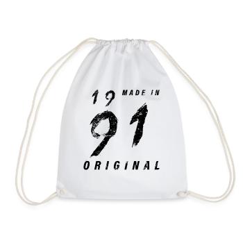 Fabriqué en 1991 Original Anniversaire Grunge En Détresse - Sac de sport léger - blanc - Devant