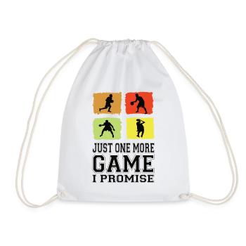 Just One More Game I Promise Basketball Player Jersey - Drawstring Bag - white - Front