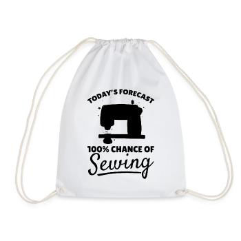 Prévisions du jour 100% de chances de Couture - Sewing Ma - Sac de sport léger - blanc - Devant
