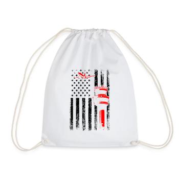 American Flag US, air traffic controller - Turnbeutel - Weiß - Vorne