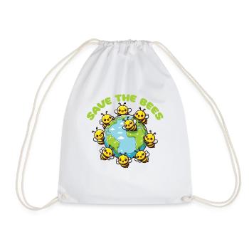 Sauvez la Terre Les abeilles vivent ici Sauvez les abeilles - Sac de sport léger - blanc - Devant