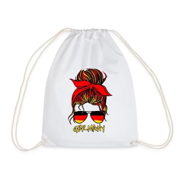 German Girl German Girl Germany Flag - Drawstring Bag - white - Front