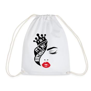It's My Birthday Queen 16th Birthday Gift - Drawstring Bag - white - Front