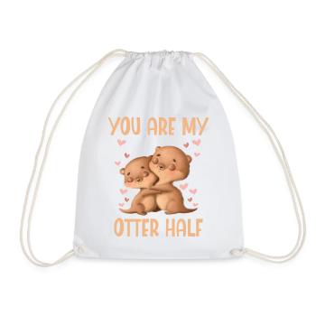 You Are My Otter Half Valentinstag - Turnbeutel - Weiß - Vorne