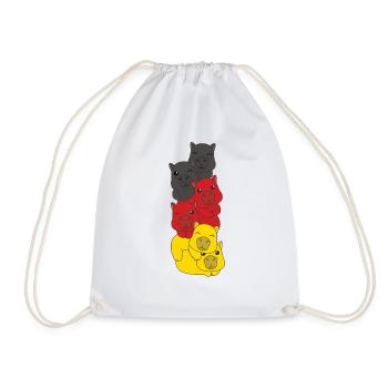 German flag Capybara German Germany - Drawstring Bag - white - Front