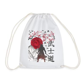 Japan Vintage Samurai Shogun japanische Kunst - Turnbeutel - Weiß - Vorne