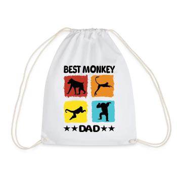 Best Monkey Dad - Turnbeutel - Weiß - Vorne
