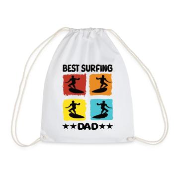 Meilleur papa surfeur - Sac de sport léger - blanc - Devant