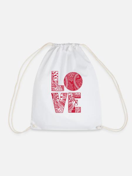 Baseball Softball Mama Love Baseball - Sac de sport léger - blanc