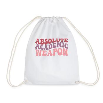 Studenten Absolute Academic Weapon - Turnbeutel - Weiß - Vorne