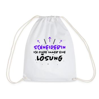 Schneiderin Spruch Lustiges Schneiderin Geschenk - Turnbeutel - Weiß - Vorne