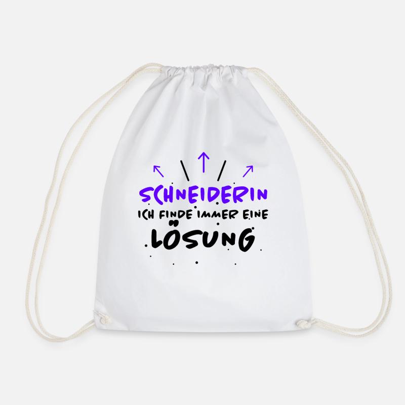 Schneiderin Spruch Lustiges Schneiderin Geschenk - Turnbeutel - Weiß