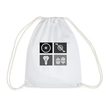 Bicycle Accessories Bicycle - Drawstring Bag - white - Front