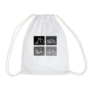 Vintage Gift Idea Bicycle - Drawstring Bag - white - Front