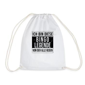 Bingo Player LEGEND Bingo Game Bingo Game - Drawstring Bag - white - Front