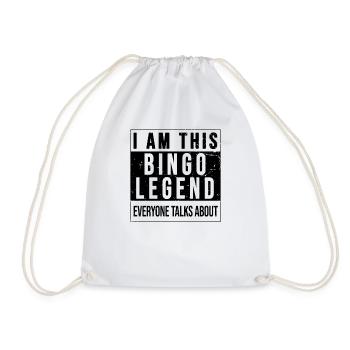 Bingo Player Bingo Game Bingo Game Games Bingo - Drawstring Bag - white - Front