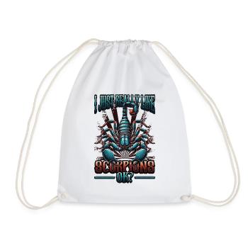 I just like scorpions - Drawstring Bag - white - Front