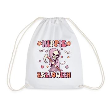 Hippie Halloween Groovy Grim Reaper Vintage - Drawstring Bag - white - Front