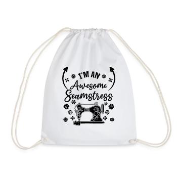Sewing Girl Sewing Lover - I'm a awesome seamstres - Turnbeutel - Weiß - Vorne