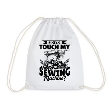 Funny Sewing - Avez-vous touché à ma machine à coudre - Sac de sport léger - blanc - Devant