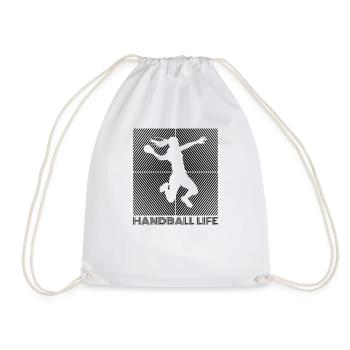 Handball player Handball ball Handball player Women - Drawstring Bag - white - Front
