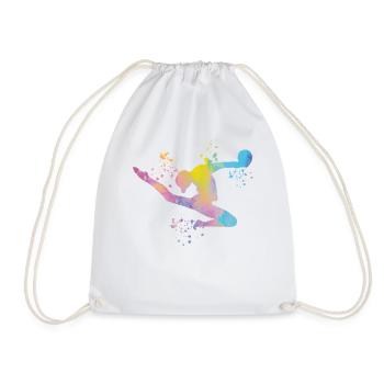 Gymnast with ball rhythmic gymnastics - Drawstring Bag - white - Front