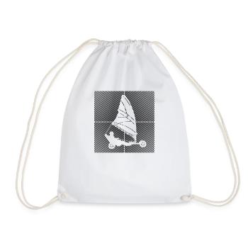 Sand Sailing Windracer Land Sailing Land Sailor - Drawstring Bag - white - Front