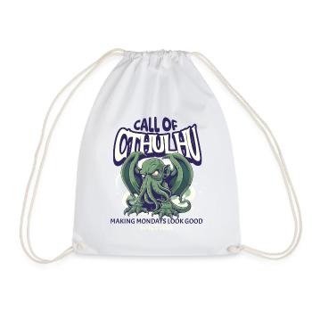 Call of Cthulhu Kult Lovecraft Necronomicon - Turnbeutel - Weiß - Vorne