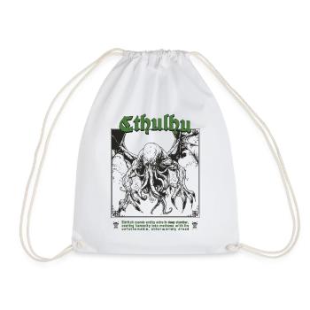 Tarot Card - Cthulhu Cult Lovecraft Necronomicon - Drawstring Bag - white - Front