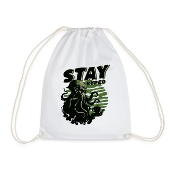 Stay Hyped - Cthulhu Kult Lovecraft Necronomicon - Turnbeutel - Weiß - Vorne