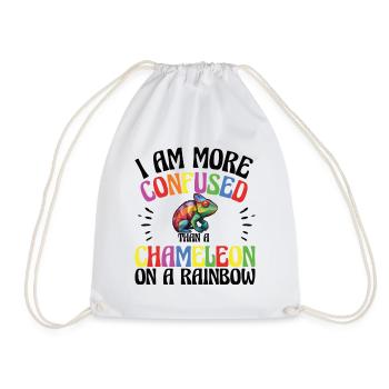I'm more confused than a chameleon - Drawstring Bag - white - Front