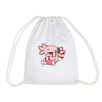 Axolotl Canne de Noël axolotl mignon - Sac de sport léger - blanc - Devant
