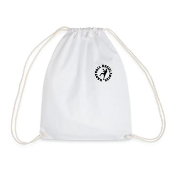 Handball Player Handball Ball - Drawstring Bag - white - Front