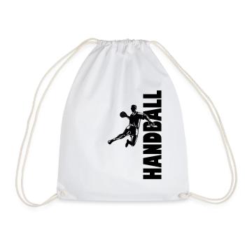 Handball Joueur Handball Ballon Handball Jeu de Handball - Sac de sport léger - blanc - Devant