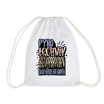 Pyrotechnics are not a crime - Meme Spruch - Drawstring Bag - white - Front