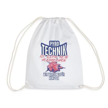 Pyrotechnics are not a crime - Meme Spruch - Drawstring Bag - white - Front