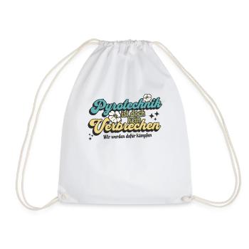 Pyrotechnics are not a crime - Meme Spruch - Drawstring Bag - white - Front