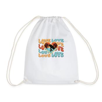 Wingfoil Surfer Wingfoiling Hydrofoil Kitefoil - Drawstring Bag - white - Front