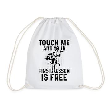 Jiu Jitsu brésilien drôle - Touche-moi et tes sapins - Sac de sport léger - blanc - Devant