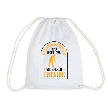 Building cleaners are not lazy window cleaners - Drawstring Bag - white - Front