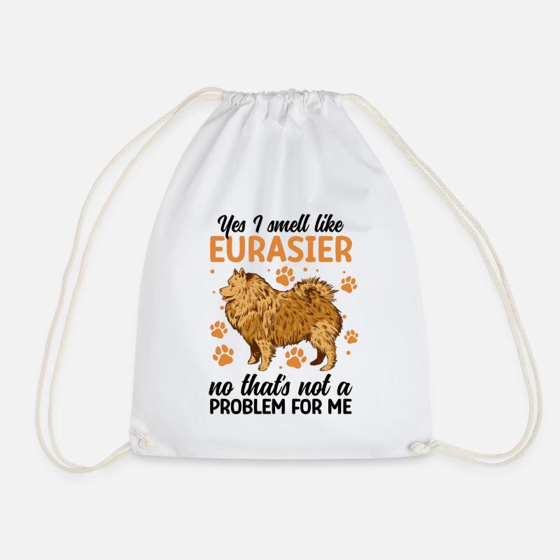 Ja ich rieche nach Eurasier Eurasian Spitz - Turnbeutel - Weiß