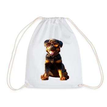 Les chiens Rottweiler aiment les fiers amateurs de rottweiler - Sac de sport léger - blanc - Devant