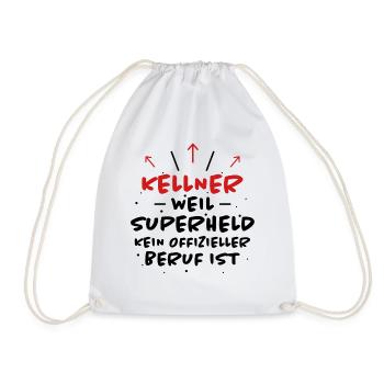 Kellner Spruch Restaurant Lustige Kellner Geschenk - Turnbeutel - Weiß - Vorne