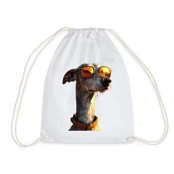 Greyhound Dog Lover Hunting Dog Love Greyhound - Drawstring Bag - white - Front