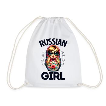 Russian Girl! Russland Matrjoschka Russisch für - Turnbeutel - Weiß - Vorne