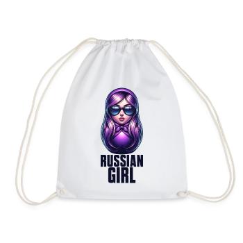 Russian Girl! Russland Matrjoschka Russisch für - Turnbeutel - Weiß - Vorne