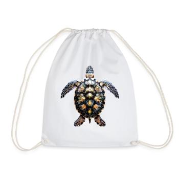 Turtle Reptile Lover Cute Turtles - Drawstring Bag - white - Front