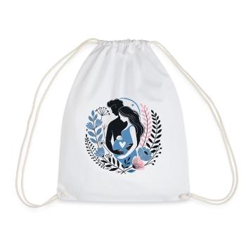 Les futurs parents adoptent le design de fleur d’amour de cœur - Sac de sport léger - blanc - Devant
