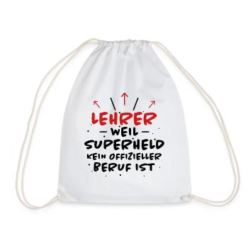 Lehrer Spruch Unterricht Lustiges Lehrer Geschenk - Turnbeutel - Weiß - Vorne
